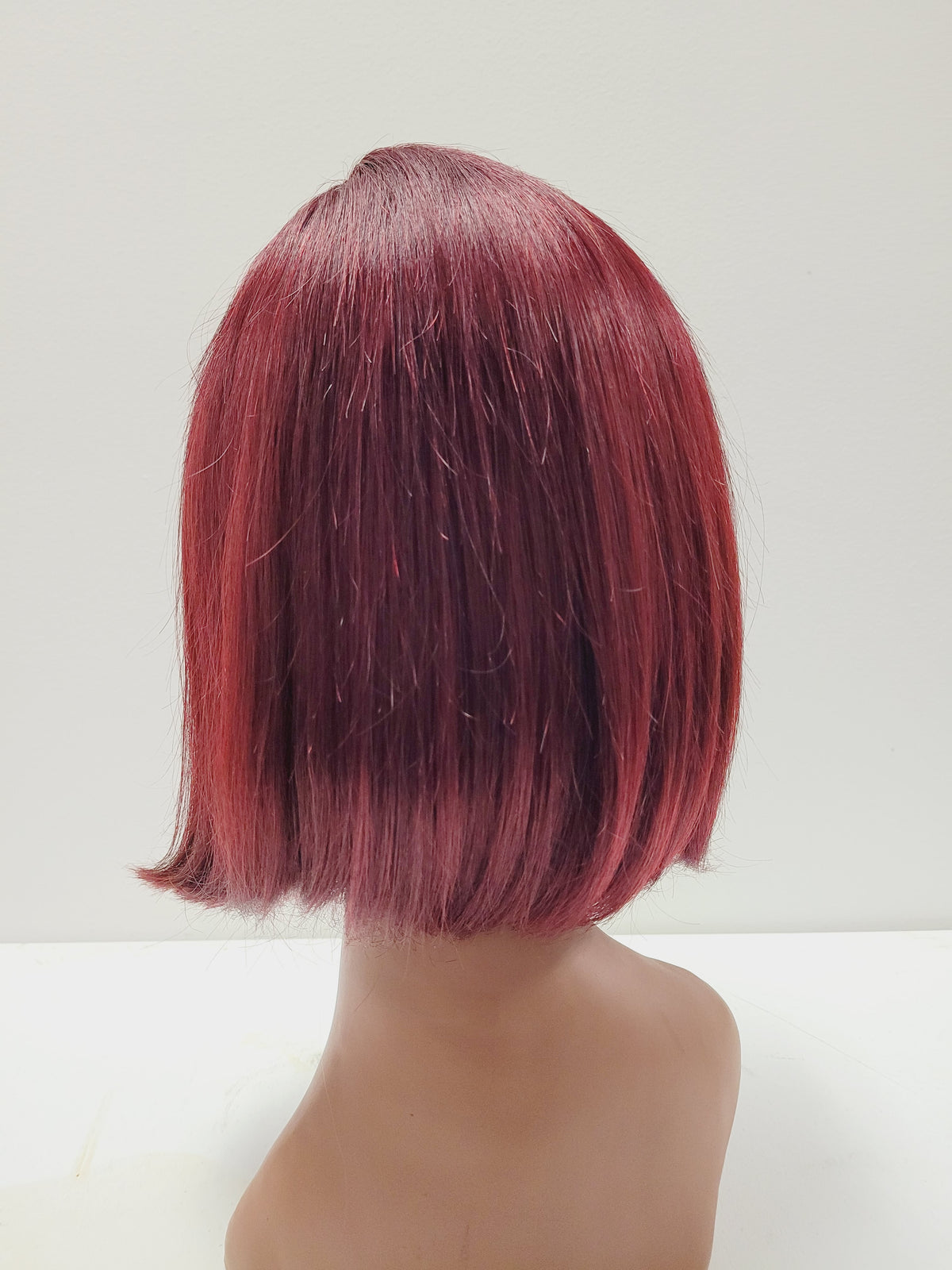 Short Red Human Hair Bob Wig